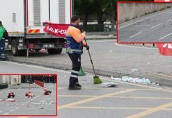 Saraçhane’de 1 Mayıs'tan geriye taş, flama ve çöpler kaldı