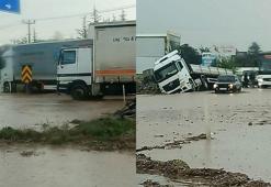 Nevşehir-Aksaray kara yolu sel nedeniyle trafiğe kapandı