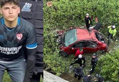 140 kilometre hızla istinat duvarından düşen otomobildeki futbolcu öldü