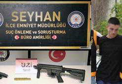 Evinin çatısında makineli tüfek, yastık altında tabanca ele geçirildi
