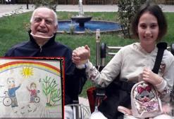 Esila, çizdiği resimle ‘Ahmet Amca'yı hayata bağlamış