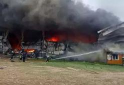 Aksaray'da yağ fabrikasında yangın