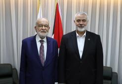Saadet Partisi lideri Karamollaoğlu, Hamas Siyasi Büro Başkanı Haniye ile görüştü
