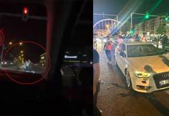 Otomobilin yaya geçidinde 1'i bebek 4 çocuğa çarptığı kaza, anbean görüntülendi