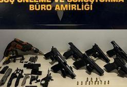 İzmir'de kaçak silah atölyesine baskın: 2’si firari 3 gözaltı