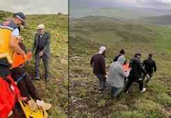Mantar toplarken ayağından sakatlanan 2 kişiyi AFAD kurtardı