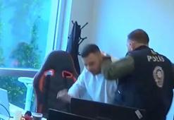 ‘Çağrı merkezi’ dolandırıcılarının iş yerlerinde gözaltına alındığı anlar kamerada