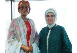 Emine Erdoğan, Nijerya Nijerya Devlet Başkan Tinubu'nun eşi ile bir araya geldi
