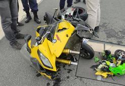 Aynı istikamette giden motosikletler çarpıştı: 2 yaralı