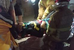İnşaat halindeki binanın asansör boşluğuna düşen Yasin, ağır yaralandı