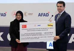 Brunei Darüsselam'dan AFAD'a 523 bin 980 dolarlık deprem yardımı