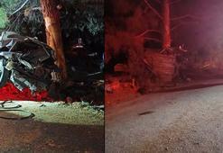 Otomobil, ağaca çarptı; sürücü ile arkadaşı öldü