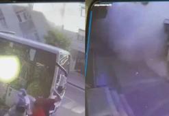 Küçükçekmece'de binanın çökme anı kamerada