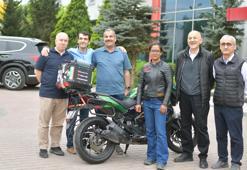 Motosikletiyle dünya turuna çıkan Hintli Meenakshi Das İstanbul'a ulaştı