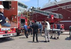 Gemi yangınında dumandan etkilenen personel öldü