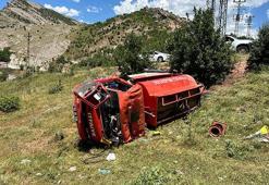 Tunceli'de itfaiye aracı, şarampole yuvarlandı; 3 yaralı