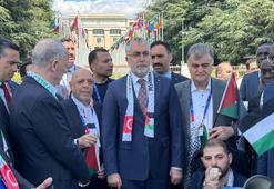 Bakan Işıkhan, BM Cenevre Ofisi önünde Filistin eylemine katıldı