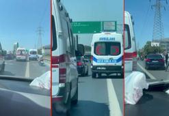 Bağcılar'da ambulansa yol vermeyip önünü kesen sürücü kamerada