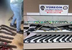 Evin bacasından 15 ruhsatsız silah çıktı