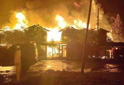 Olimpos'taki ünlü ağaç evler ikinci kez tamamen yandı