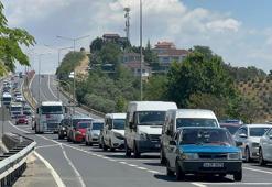 İstanbul-Tekirdağ yolunda trafik yoğunluğu