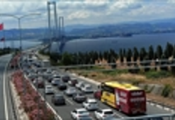 Osmangazi Köprüsü'nde bayram trafiği yoğunluğu