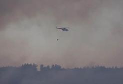 Çanakkale’deki orman yangınına havadan müdahale başladı
