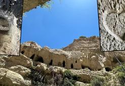 Roma dönemine ait kaya mezarlar delik deşik edilmiş