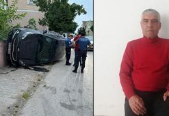 Kazada savrulan otomobilin altında kalan yaya hayatını kaybetti