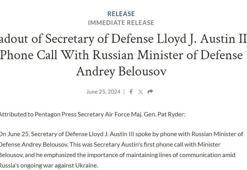 ABD Savunma Bakanı Austin, Rus mevkdaşı Belousov ile görüştü