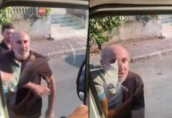 Servis aracındakilere bıçak gösterip kapıyı ve camı yumrukladı
