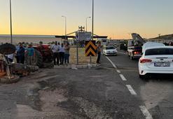 Otomobille çarpışan traktör ikiye bölündü: 5 yaralı