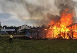 Bolu'da yayla evi, yangında küle döndü
