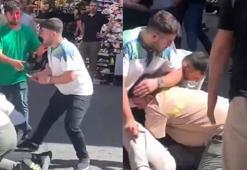 Fatih Mısır Çarşısı'nda bıçaklı kavga; yere yatırdıkları kişiden silahı almak için bıçak kullandı