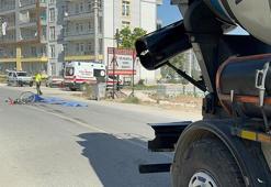 Beton mikserinin çarptığı bisikletin sürücüsü öldü