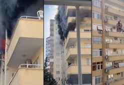 Adana'da 10 katlı binada yangın