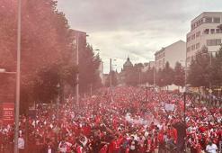 Avusturya - Türkiye maçı öncesinde taraftarlar stadyuma hareket etti