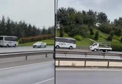Ataşehir TEM Otoyolu'nda kilometrelerce ters yönde ilerledi