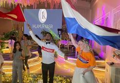 Türk damat ve Hollandalı gelinin düğününde milli maç coşkusu