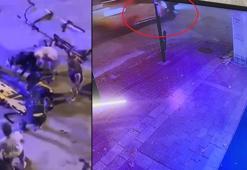 Bursa'da 4 aracın karıştığı, 2 kişinin ağır yaralandığı kaza kamerada