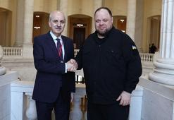 TBMM Başkanı Kurtulmuş, Ukraynalı mevkidaşı Stefanchuk ile görüştü