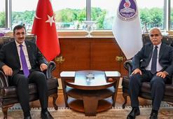 Cumhurbaşkanı Yardımcısı Yılmaz, AYM Başkanı Özkaya'yı ziyaret etti