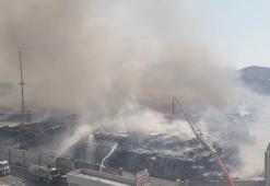 Aydın'da kağıt fabrikasındaki yangın 3'üncü gününde