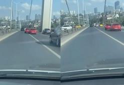 15 Temmuz Şehitler Köprüsü’nde sürücülerin tehlikeli inatlaşması