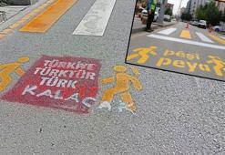 Van'da Kürtçe trafik uyarılarının üzerine 'Türkiye Türk’tür, Türk kalacak' yazıları yazıldı