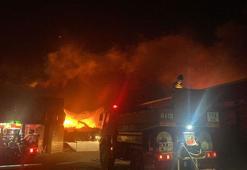 Bal paketleme tesisinde yangın