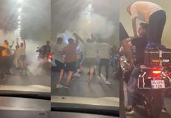 Beykoz'da, asker konvoyu için tünel kapatanlar yakalandı