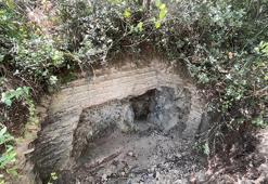 Tarihi Cebeci köyünde defineci talanı