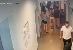 Bodrum'da doktorun kalp krizi geçirdiği olayda, koridordaki kargaşa kamerada