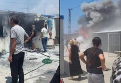 İskenderun'da konteyner kentte yangın çıktı; bölge halkı söndürdü